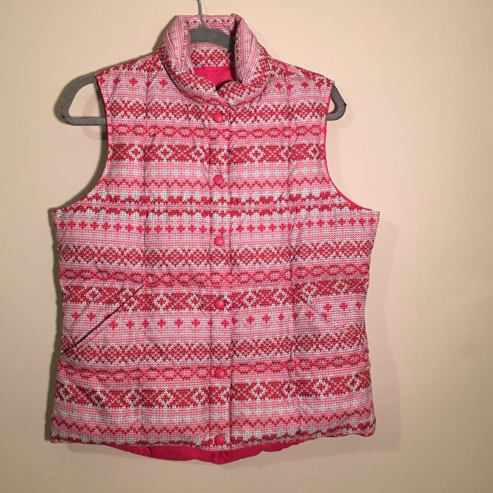 Land's End S (size 6-8) Pink Puffer Vest